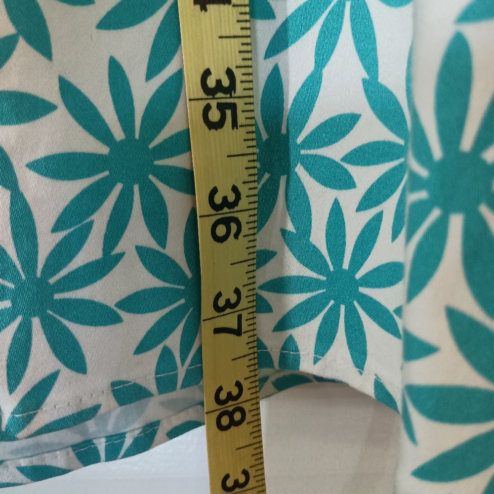 Spense Sz 8 Sleeveless Tropical Turquoise Print Dress - Picture 7 of 9